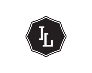 IL retro initial monogram letter logo. vintage label typography.