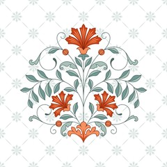 Vintage flower for design.