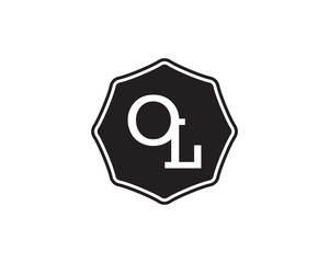 OLretro initial monogram letter logo. vintage label typography.