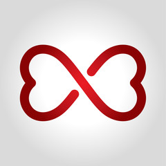 heart logo, icon and symbol vector illustration