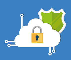 Colorful design of Security System, vector illustration