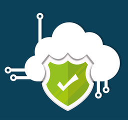 Colorful design of Security System, vector illustration