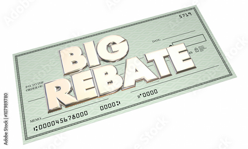 big-rebate-check-money-back-3d-words-get-cash-return-refund-stock