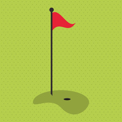 Icon of golf design, vector illustration
