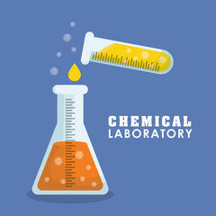 Graphic design of Chemical Laboratory , vector illustration
