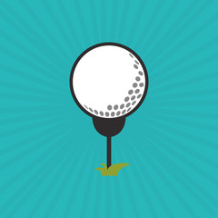 Icon of golf design, vector illustration