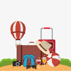 Icon of vacations design, vector illustration