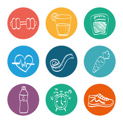 Healthy lifestyle design, vector illustration