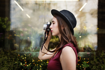 Traveler Photograph Journey Tourist Girl Lady Concept