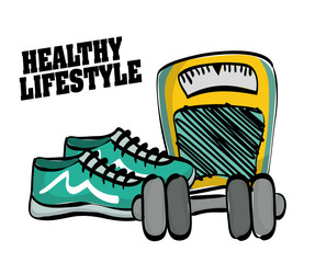 Fototapeta na wymiar Healthy lifestyle design, vector illustration