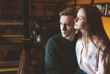 Young couple hugging