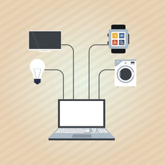 set of technology icons design, vector illustration