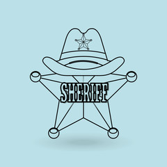 wild west icon  design 