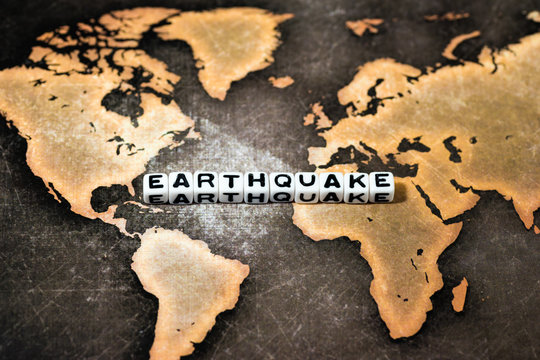 EARTHQUAKE on world map
