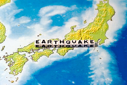 EARTHQUAKE on Japanese map