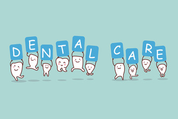  cartoon tooth jump with billboard