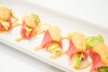 Tuna roll with avocado