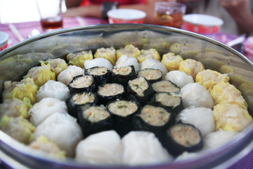 Shumai is chinese food in hot pot