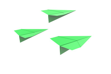 紙ヒコーキのイラストCG