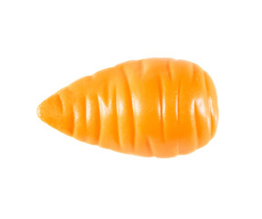 Children's toy a plastic, carrots isolated on white