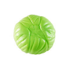 Children's toy a plastic, cabbage isolated on white