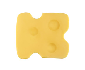 Children's cheese, toy plastic, isolated on white