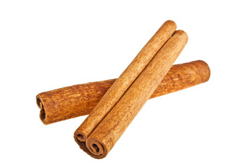 Cinnamon sticks isolated on a white background