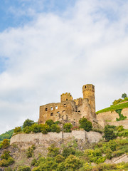 Fototapeta na wymiar Ehrenfels Castle in the Rhine Gorge, Germany
