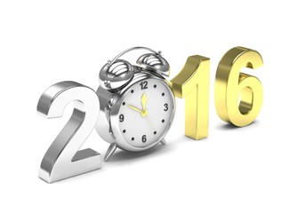 New year 2016 concept. 3d rendering.