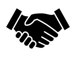 Business agreement handshake or friendly handshake line art icon for apps and websites
