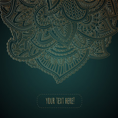 Decorative element border. Abstract invitation card. Template wave design for card.