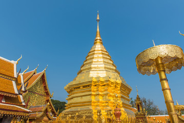 Fototapeta premium Wat Phrathat Doi Suthep temple in Chiang Mai, Thailand.