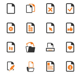 Documents icons set