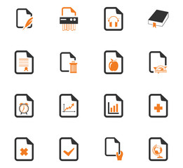 Documents icons set