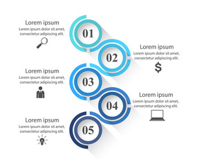 3D infographic design template and marketing icons.
