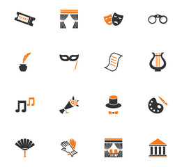 Theater icons set