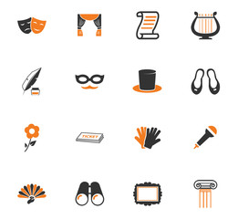 Theater icons set