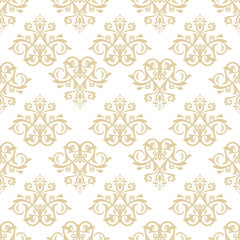 Oriental classic ornament. Seamless abstract golden pattern