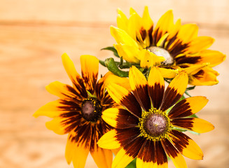 Obraz premium Yellow bouquet of flowers, mothers day card