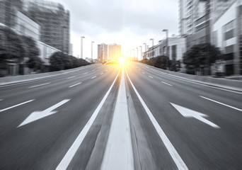 Fototapeta premium blurred city road background