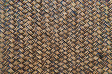  Woven brown wicker basket pattern background texture.