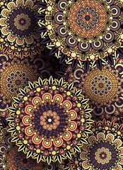 Mandala or radial ornament background