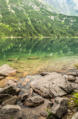 Mountain lake Morskie Oko, Tatra Mountains, Poland