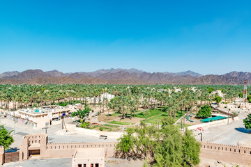 Rustaq town at Rustaq Fort in Al Batinah Region, Oman. It is located about 175 km to the southwest of Muscat, the capital of Oman.