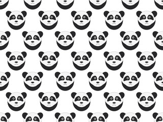 Seamless pattern with pandas. Vector illustration.