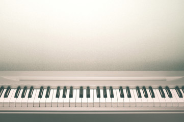 close-up of piano keys. close frontal view. © kitthanes 