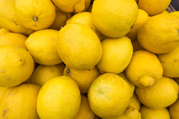 yellow lemons textures backgrounds.  Group of fresh lemons.