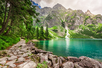 Fototapeta premium Piękne góry staw w lecie, Polska
