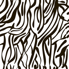 Zebra seamless pattern. Vector illustration.