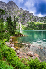 Beautiful pond in the mountains at summer, Poland